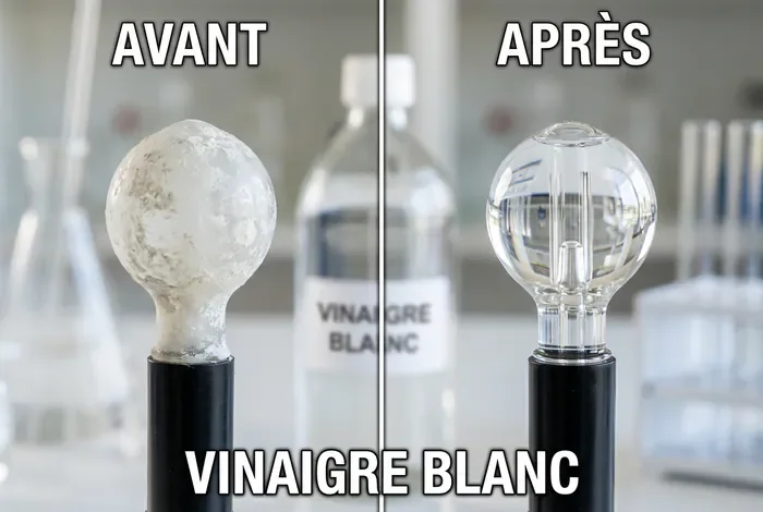 Nettoyage sonde pH au vinaigre blanc : le guide - Nettoyer sa sonde pH au vinaigre : 4 étapes ! - Comment nettoyer une sonde pH au vinaigre blanc ? Comparatif avant et après le détartrage d'une sonde pH au vinaigre blanc.